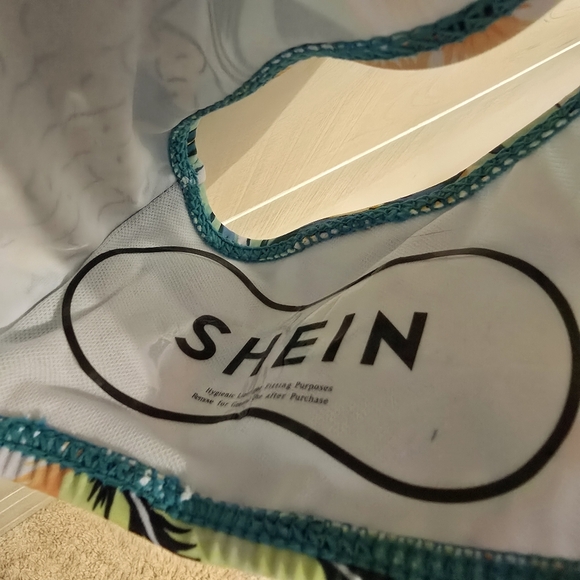 {3XL} NWOT SHEIN Tropical Splice Swimsuit Curve Plus Size Summer Beach Vacation - Picture 4 of 14